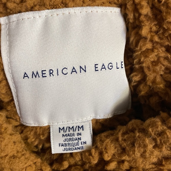 American Eagle Women's Sherpa Teddy Hoodie Pullover - Picture 5 of 5
